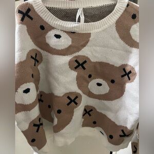 Cutest Bear Face Knit Sweater